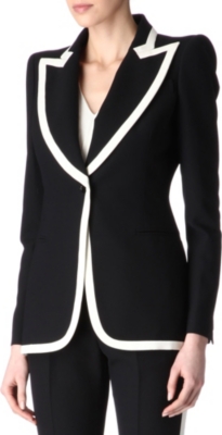 ALEXANDER MCQUEEN Contrast trim jacket