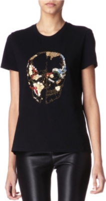 ALEXANDER MCQUEEN Embellished skull t-shirt