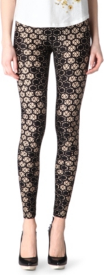 ALEXANDER MCQUEEN Honeycomb-printed leggings