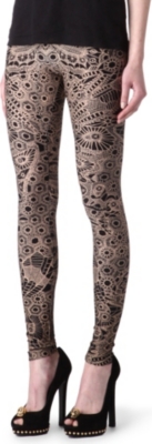 ALEXANDER MCQUEEN Lace-print leggings