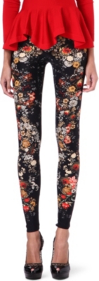 ALEXANDER MCQUEEN Floral-print leggings