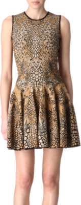 ALEXANDER MCQUEEN Knitted jacquard dress