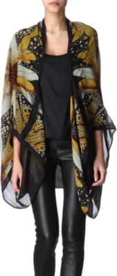 ALEXANDER MCQUEEN Dragonfly-print cape