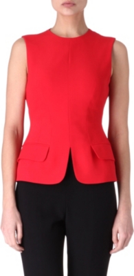 ALEXANDER MCQUEEN Pocket-detail crepe top