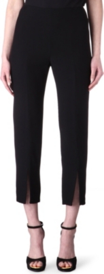ALEXANDER MCQUEEN Cropped crepe trousers