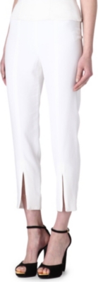 ALEXANDER MCQUEEN Cropped crepe trousers