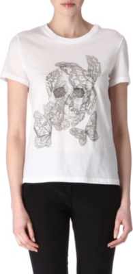 ALEXANDER MCQUEEN Lace skull t-shirt