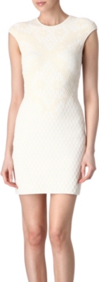 ALEXANDER MCQUEEN Embossed honeycomb dress