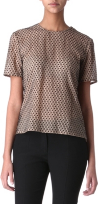 ALEXANDER MCQUEEN Honeycomb lace top