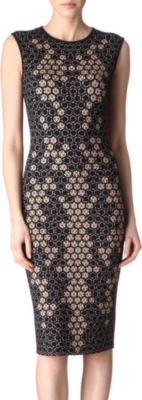 ALEXANDER MCQUEEN Sleeveless honeycomb jersey dress