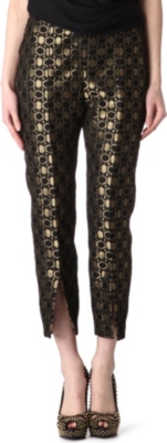 ALEXANDER MCQUEEN Jacquard cropped trousers