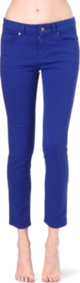ALEXANDER MCQUEEN Skinny mid-rise cropped jeans