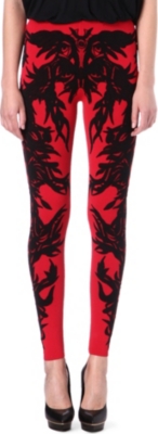 ALEXANDER MCQUEEN Lace-detail leggings