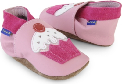 INCH BLUE Cupcake booties 0-18 months (Pale+pink