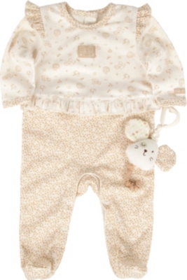 NATURES PUREST Little Leaves baby-grow and toy 0-6 months