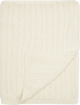 NATURES PUREST Pram size bamboo knit blanket