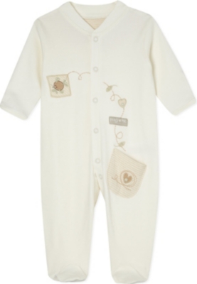 NATURES PUREST Embroidered sleepsuit 0-3m