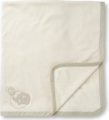 NATURES PUREST Teddy & Ele velour pram blanket