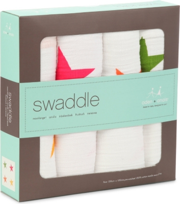 ADEN + ANAIS Set of four Super Star swaddles