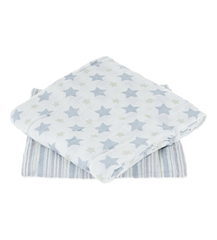 ADEN + ANAIS   Set of two prince charming muslin swaddles
