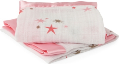ADEN + ANAIS Set of two Rinny muslin security blankets
