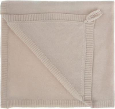 BELLE ENFANT Blanche hooded cashmere blanket