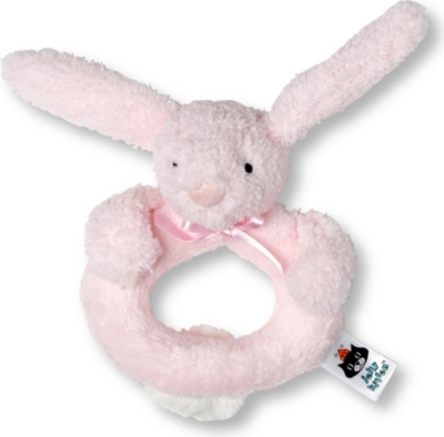 JELLYCAT Bashful ring rattle bunny (Pink