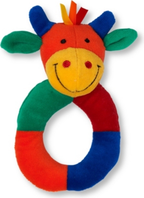 JELLYCAT Hoopy Harlequin cow ring rattle (Mul