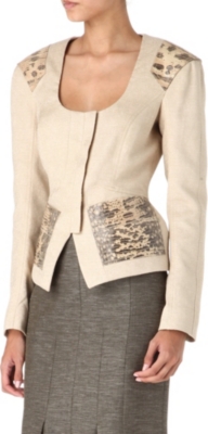 TOM FORD Snakeskin-trimmed jacket