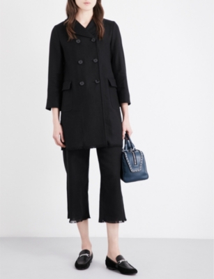 MAXMARA STUDIO Blanc cropped trousers