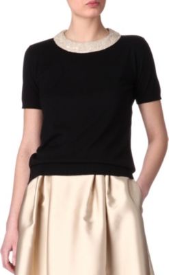 MAXMARA STUDIO Sequin collar top