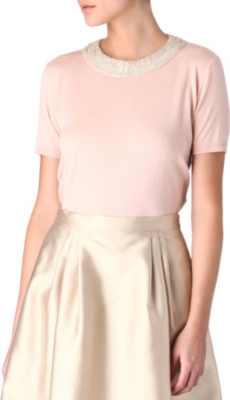 MAXMARA STUDIO Sequin collar top