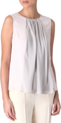 MAXMARA STUDIO Laser two-tone chiffon top