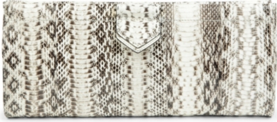 MAXMARA Miretta snakeskin leather clutch