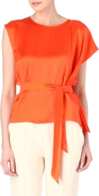 MAXMARA Rivetto silk ruffle top