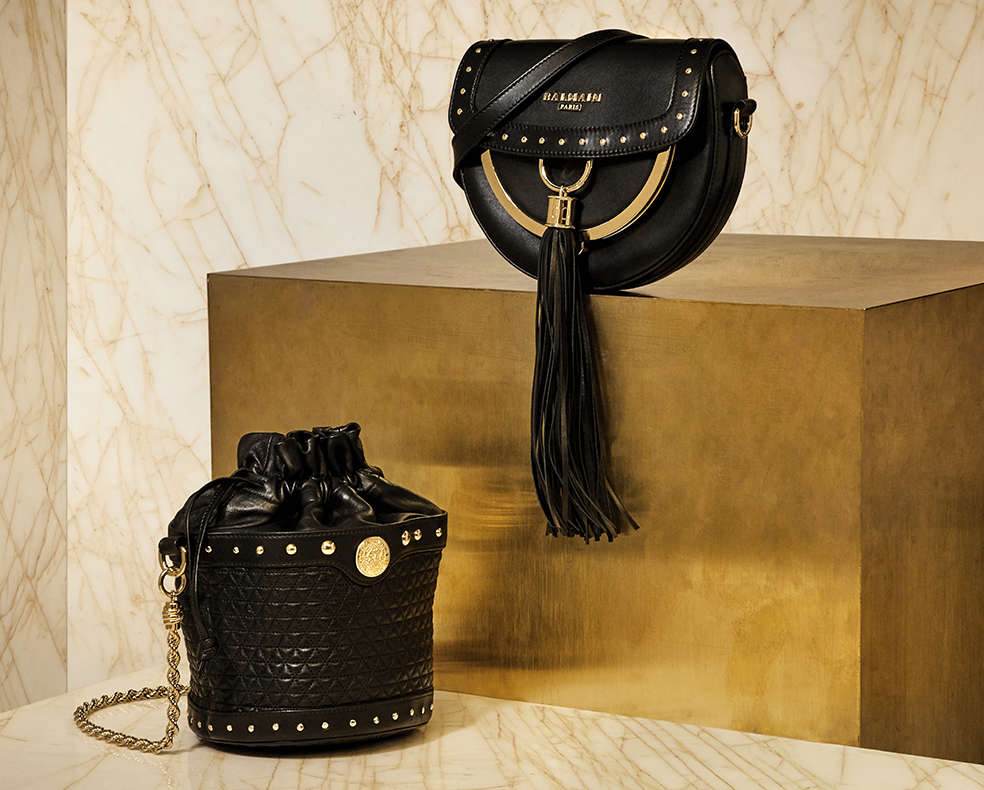 Balmain cross-body bag and bucket bag