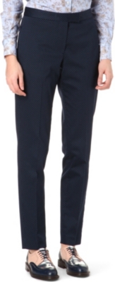 PAUL SMITH BLACK Polka dot straight-leg trousers