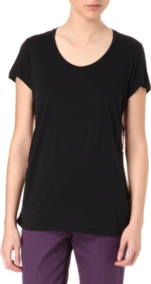 PAUL SMITH BLACK Contrast floral back t-shirt