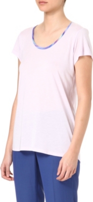PAUL SMITH BLACK Floral trim t-shirt