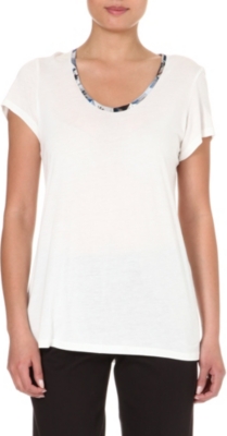 PAUL SMITH BLACK Floral trim t-shirt