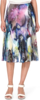 PAUL SMITH BLACK Chiffon pleat midi skirt