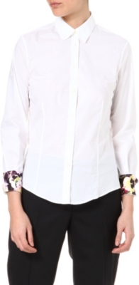 PAUL SMITH BLACK Pansy-cuff shirt