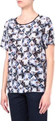 PAUL SMITH BLACK Graphic-print silk top