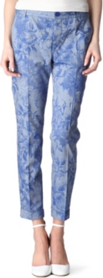 PAUL BY PAUL SMITH Floral-print cropped trousers