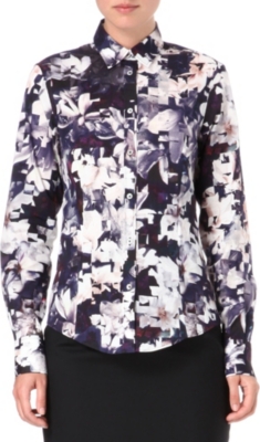 PAUL SMITH BLACK Magnol print cotton shirt