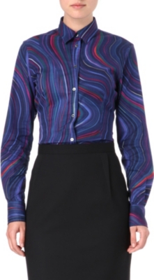 PAUL SMITH BLACK Swirl cotton shirt
