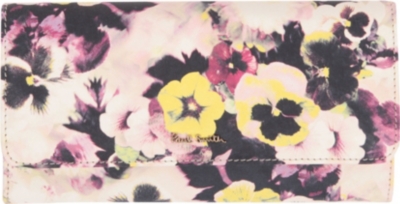 PAUL SMITH ACCESSORIES Floral leather wallet