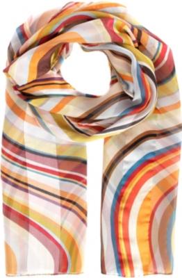 PAUL SMITH ACCESSORIES Silk swirl scarf