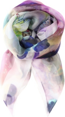 PAUL SMITH ACCESSORIES Anemone-printed square scarf