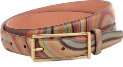 PAUL SMITH ACCESSORIES Leather swirl belt